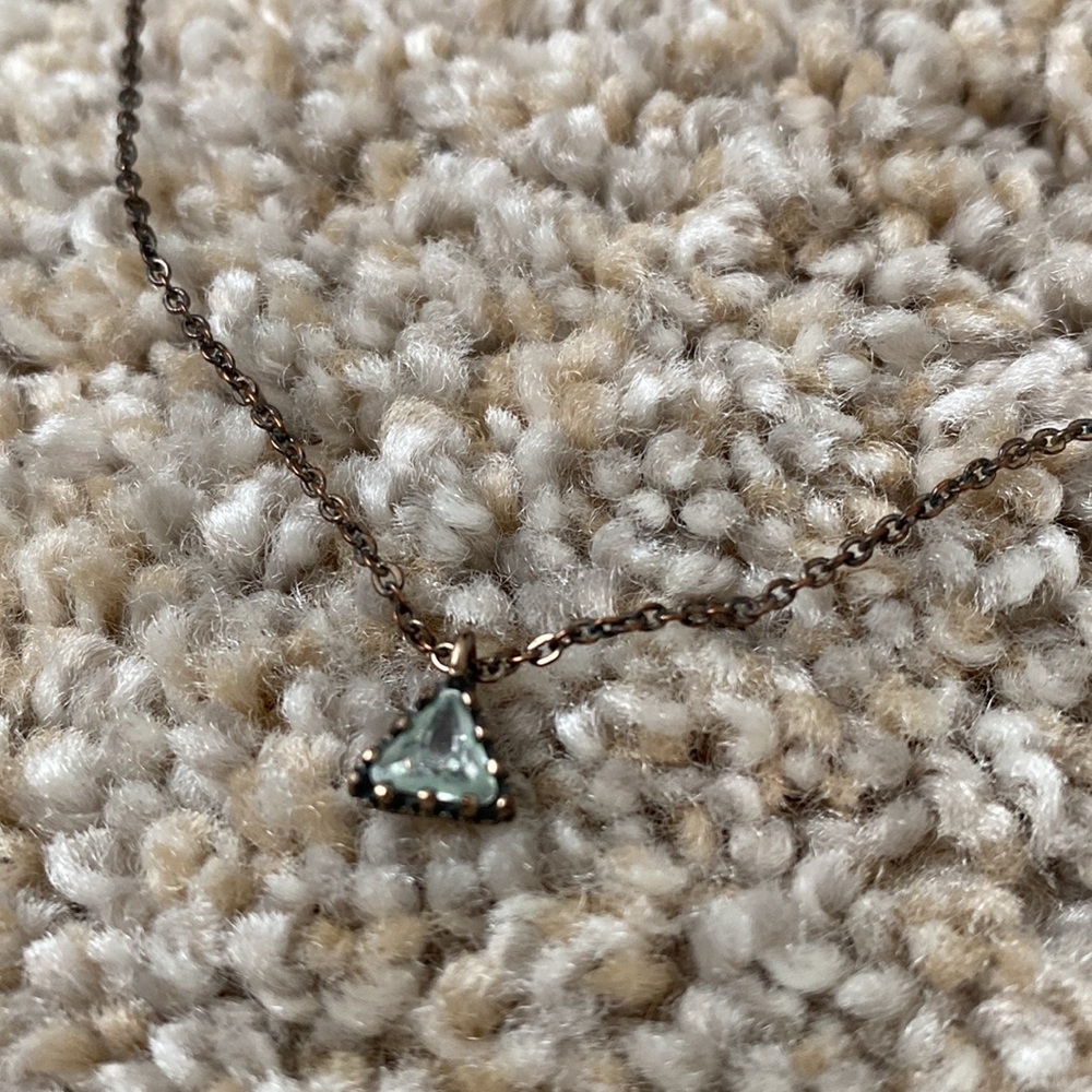 Crystal Triangle Rhinestone, Round Pearl, Crystal Cubic Rhinestone Necklaces (3) - Picture 7 of 15